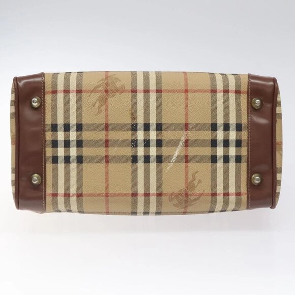 Burberrys Nova Check Boston Bag PVC Beige Auth - Picture 5 of 16